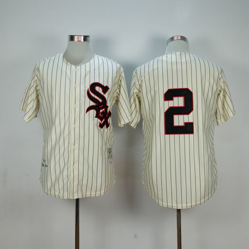Men Chicago White Sox #2 Fox Cream Throwback 1959 MLB Jerseys->chicago white sox->MLB Jersey